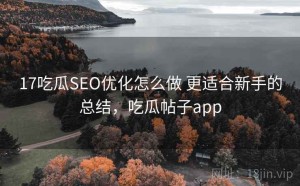 17吃瓜SEO优化怎么做 更适合新手的总结，吃瓜帖子app