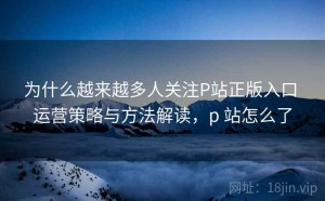 为什么越来越多人关注P站正版入口 运营策略与方法解读，p 站怎么了