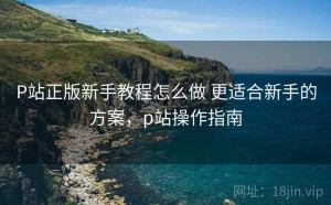 P站正版新手教程怎么做 更适合新手的方案，p站操作指南