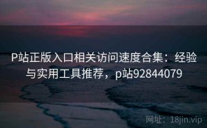 P站正版入口相关访问速度合集：经验与实用工具推荐，p站92844079