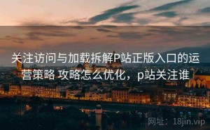 关注访问与加载拆解P站正版入口的运营策略 攻略怎么优化，p站关注谁