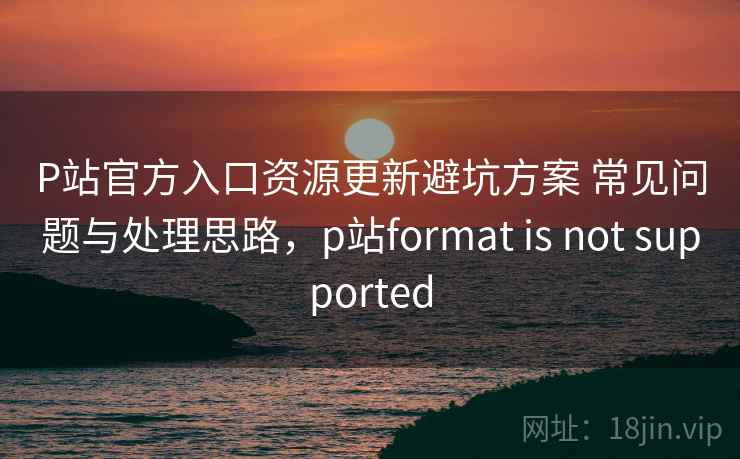 P站官方入口资源更新避坑方案 常见问题与处理思路,p站format is not supported P站官方入口资源更新避坑方案 常见问题与处理思路,p站format is not supported