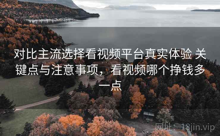 对比主流选择看视频平台真实体验 关键点与注意事项，看视频哪个挣钱多一点