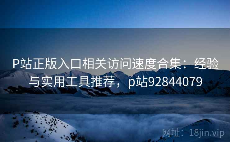 P站正版入口相关访问速度合集：经验与实用工具推荐，p站92844079